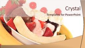  Presentation with ice cream sundae - Amazing theme having ice cream banana split sundae backdrop and a lemonade colored foreground