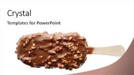  Presentation with chocolate ice cream - Audience pleasing slide set consisting of ice cream bar - vanilla covered backdrop and a  colored foreground