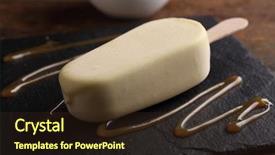  Presentation with chocolate ice cream - Slides enhanced with ice cream bar coated background and a wine colored foreground