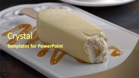  Presentation with chocolate ice cream - Beautiful slide deck featuring ice cream bar coated backdrop and a  colored foreground