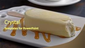  Presentation with chocolate ice cream - Slides with ice cream bar coated background and a  colored foreground