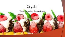  Presentation with ice cream cake - Amazing presentation theme having ice-cream cake on white backdrop and a white colored foreground