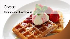  Presentation with waffles - PPT theme consisting of waffles background and a white colored foreground