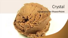  Presentation with chocolate ice cream - Audience pleasing presentation theme consisting of ice cream chocolate scoop isolated backdrop and a yellow colored foreground