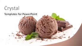  Presentation with chocolate ice cream - Amazing theme having ice-cream-chocolate backdrop and a white colored foreground