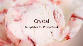  Presentation with ice cream - Slide deck enhanced with ice cream close-up background background and a  colored foreground