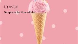  Presentation with gelato - Beautiful slides featuring ice-cream-cone-close-up backdrop and a lemonade colored foreground