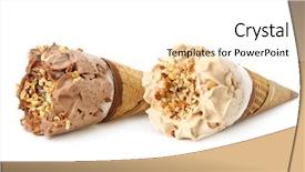 Presentation with ice cream cone - Presentation with ice cream cone isolated background and a white colored foreground