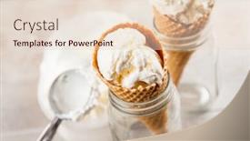  Presentation with ice cream cone - PPT layouts featuring ice cream cone background and a lemonade colored foreground
