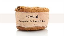  Presentation with ice cream - Slide deck consisting of ice cream cookie sandwich background and a coral colored foreground