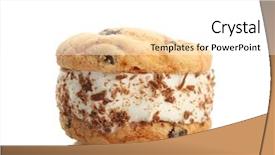  Presentation with ice cream - Audience pleasing presentation theme consisting of ice cream cookie sandwich backdrop and a white colored foreground