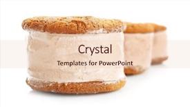  Presentation with dessert oreo ice cream - Cool new PPT layouts with ice cream cookie sandwiches backdrop and a lemonade colored foreground