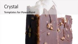  Presentation with chocolate ice cream - Theme with ice cream covered with chocolate background and a  colored foreground