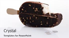  Presentation with chocolate ice cream - Colorful PPT layouts enhanced with ice cream covered with chocolate backdrop and a  colored foreground