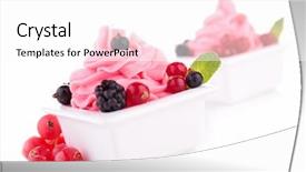 Presentation with ice frozen - PPT theme with ice cream-frozen yogurt background and a white colored foreground