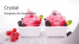  Presentation with ice frozen - Cool new presentation with ice cream frozen yogurt backdrop and a white colored foreground
