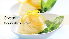  Presentation with ice cream - PPT layouts enhanced with ice cream homemade lemon icecream background and a yellow colored foreground
