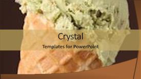  Presentation with ice cream cone - Cool new presentation design with ice cream in cone backdrop and a yellow colored foreground