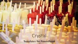  Presentation with ice cream - Beautiful slide deck featuring ice-cream-in-sicily-italy backdrop and a coral colored foreground