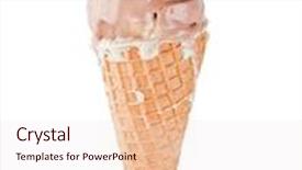  Presentation with ice cream cone - Amazing PPT layouts having ice cream in the cone backdrop and a lemonade colored foreground