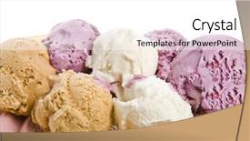  Presentation with ice cream sundae - Presentation theme having ice cream isolated on white background and a white colored foreground