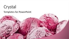  Presentation with ice cream - Amazing presentation theme having ice cream isolated on white backdrop and a white colored foreground