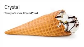  Presentation with ice cream popsicles organic dietary - PPT theme featuring ice cream isolated on white background and a  colored foreground