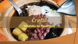  Presentation with ice cream - Audience pleasing presentation theme consisting of ice-cream-of-mesona-black backdrop and a tawny brown colored foreground