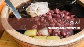  Presentation with black tea - Colorful slide set enhanced with ice-cream-of-mesona-black backdrop and a tawny brown colored foreground