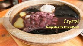  Presentation with ice cream - Presentation having ice-cream-of-mesona-black background and a tawny brown colored foreground