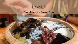  Presentation with black tea - PPT theme having ice-cream-of-mesona-black background and a coral colored foreground