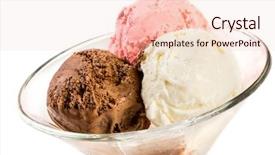  Presentation with ice cream colourful gelato flavors - Slide deck having ice cream on a white background and a lemonade colored foreground