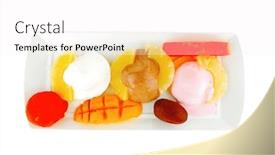  Presentation with ice cream - Presentation having ice-cream-on-pineapple background and a white colored foreground