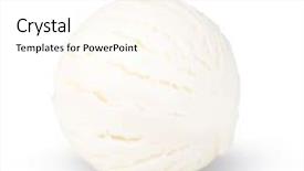  Presentation with vanilla ice cream fresh - PPT theme with ice cream on white background background and a white colored foreground