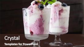  Presentation with frozen shoulder - Slide deck having ice cream parlor - frozen yogurt background and a wine colored foreground