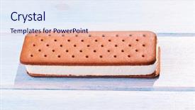  Presentation with ice cream popsicles organic dietary - Cool new slide deck with ice cream sandwich on blue backdrop and a  colored foreground