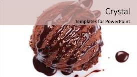  Presentation with chocolate ice cream - Cool new presentation with ice cream scoop with chocolate backdrop and a coral colored foreground
