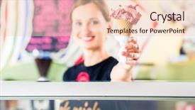  Presentation with ice cream - Slides featuring ice-cream seller portion background and a lemonade colored foreground