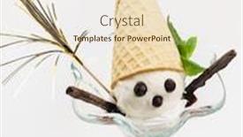  Presentation with snowman - Beautiful slide deck featuring ice-cream-snowman backdrop and a lemonade colored foreground