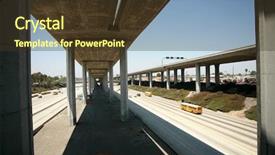  Presentation with los angeles - Presentation theme enhanced with ice cream truck - 110 freeway north bound background and a tawny brown colored foreground