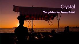  Presentation with ice cream truck - Audience pleasing presentation consisting of ice cream truck - man selling icecream backdrop and a wine colored foreground