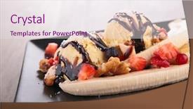  Presentation with ice cream - Amazing theme having ice cream with banana backdrop and a  colored foreground