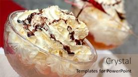  Presentation with chocolate ice cream - Slides with ice cream with chocolate spil background and a coral colored foreground