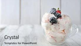  Presentation with ice frozen - Colorful slide deck enhanced with ice cream with fresh frozen backdrop and a light gray colored foreground