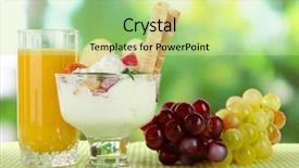  Presentation with wafer - Presentation consisting of ice cream with wafer sticks background and a soft green colored foreground