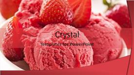  Presentation with ice cream - Cool new slides with ice cream backdrop and a red colored foreground