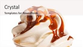  Presentation with ice cream - Slide set featuring ice cream background and a sky blue colored foreground