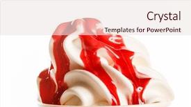  Presentation with ice cream - Slide deck having ice cream background and a lemonade colored foreground