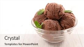  Presentation with ice cream - Presentation theme consisting of ice cream background and a lemonade colored foreground