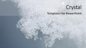  Presentation with snow - Audience pleasing theme consisting of macro photo of bright snow background backdrop and a light gray colored foreground